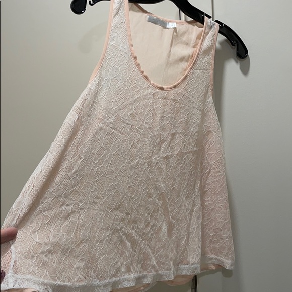 Mink Pink Lace Tank Top - Picture 2 of 5